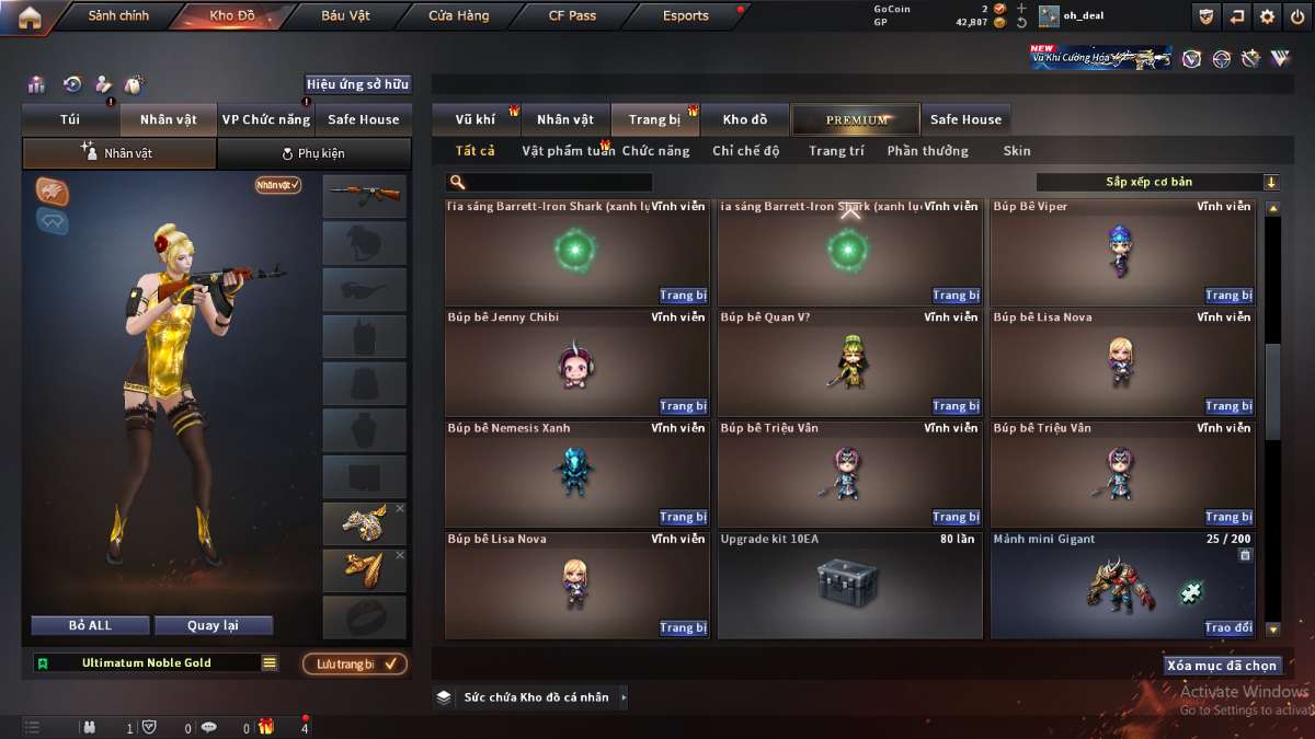 shop acc cf uy tin gia re